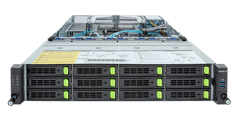 Шасси серверное Gigabyte Server Platform R283-S90 / 2U / 2xIntel (Gen4/5) / 2xHS / 32xDIMM / 12xLFF 