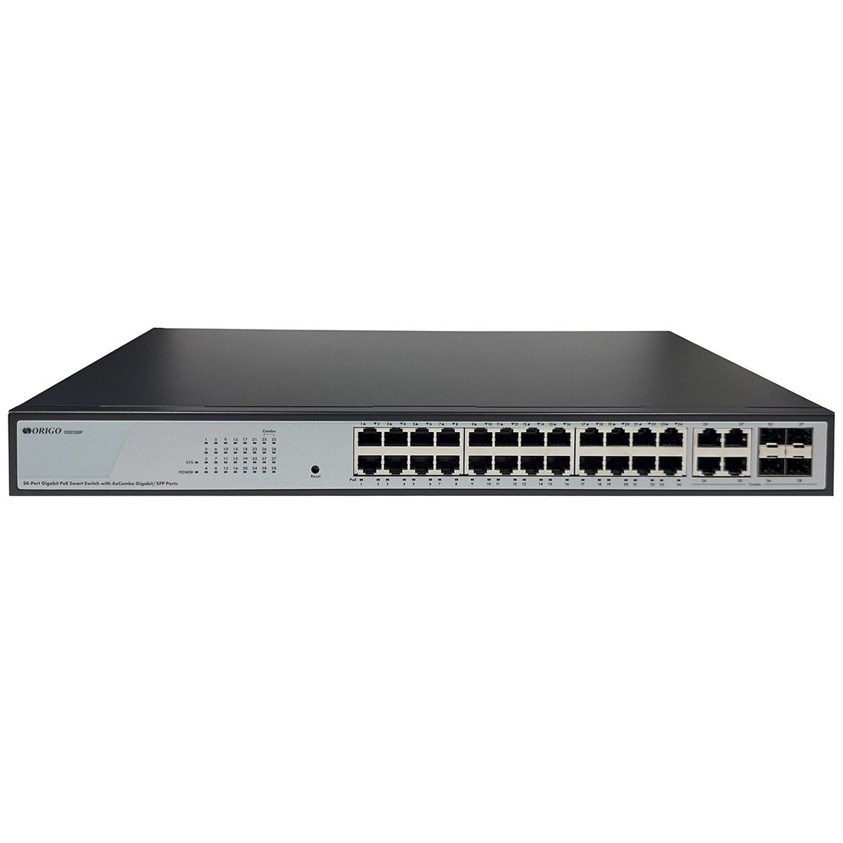 Коммутатор Origo OS2328P/360W OS2328P/360W/A1A (L2) 24x1Гбит/с 4xКомбо(1000BASE-T/SFP) 24PoE 360W на