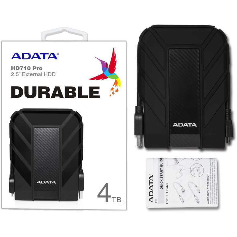 Жесткий диск A-Data USB3.0 4TB AHD710P-4TU31-CBK HD710Pro DashDrive Durable 2.5" черный