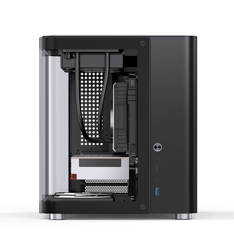 Корпус JONSBO TK-1 Black 2.0, Mini-Tower, no fan, 1xUSB-A 3.2 + 1xUSB-C 3.2, mATX, mITX Black