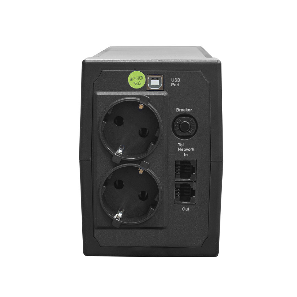 ИБП HIDEN EXPERT ULS800C 800ВА/480Вт {Линейно-интерактивный,2xSchuko LCD, USB, встроенный АКБ 1x12B/