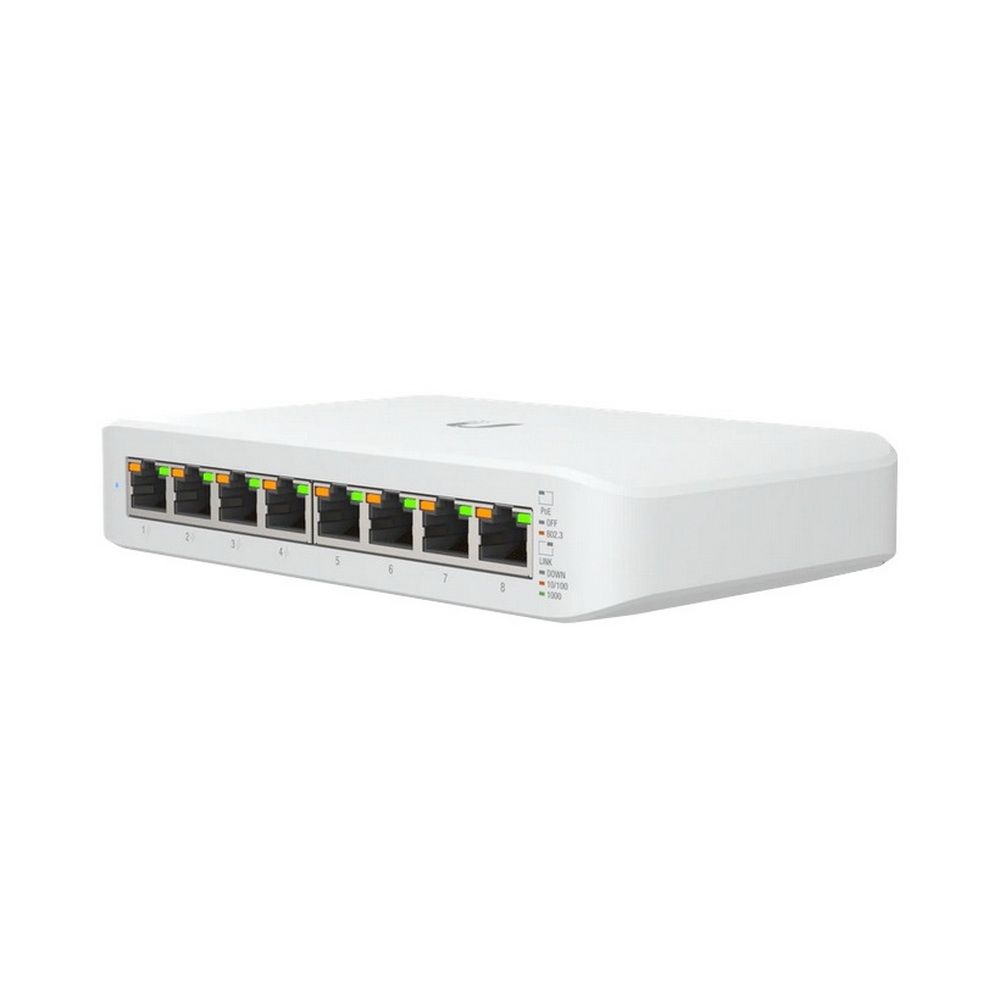 Коммутатор Ubiquiti UniFi Switch Lite 8 PoE |USW-Lite-8-PoE| Ubiquiti PoE-коммутатор, 8х 1G RJ45, ра