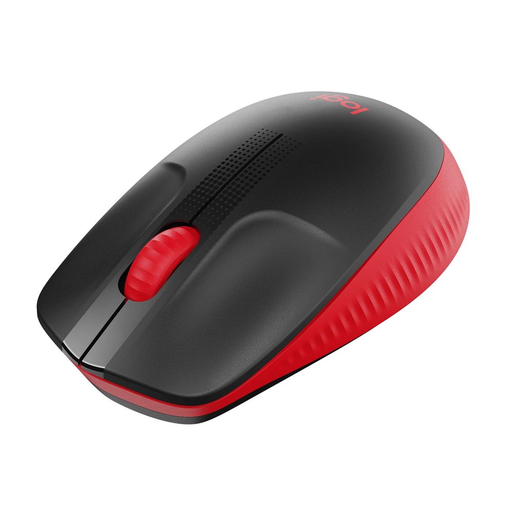 Мышь Logitech M190 черный/красный оптическая 1000dpi беспров. USB 2but (910-005908)