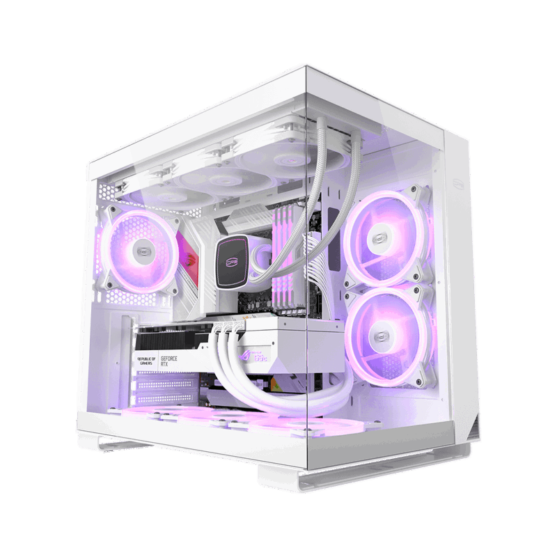 Корпус PCCooler C3T500 ARGB WH, Midi-Tower, TG, 6x120mm ARGB, 1xUSB-C 3.1 + 2xUSB-A 3.0, ATX, mATX, 