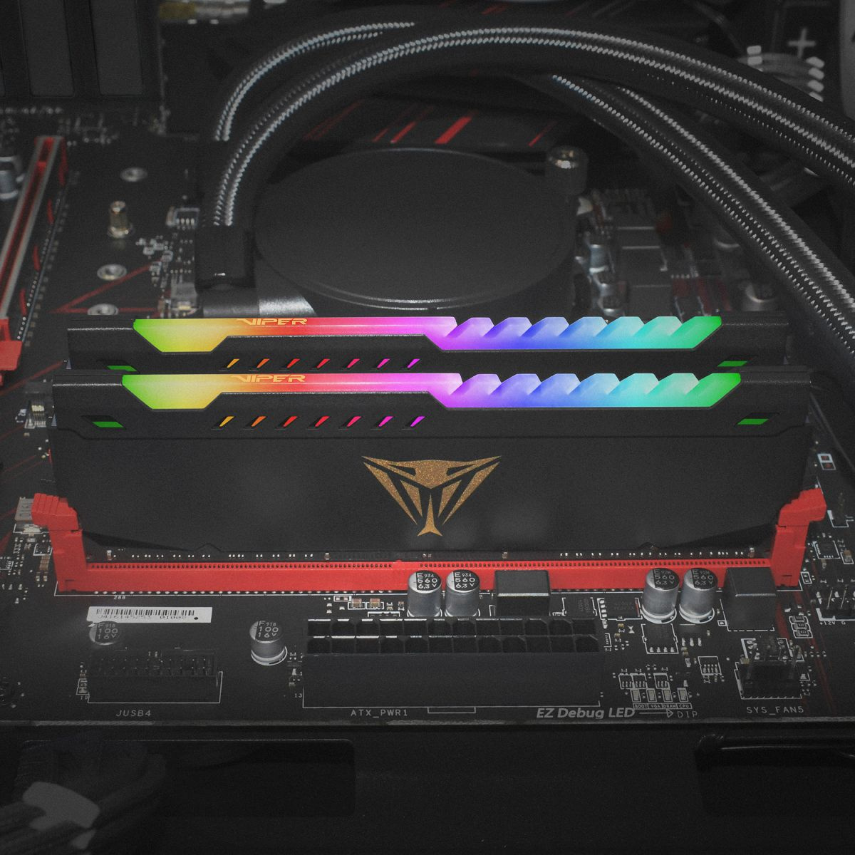 Память DDR4 2x32GB 3200MHz Patriot PVSR464G320C8K Viper Steel RGB RTL Gaming PC4-25600 CL18 DIMM 288