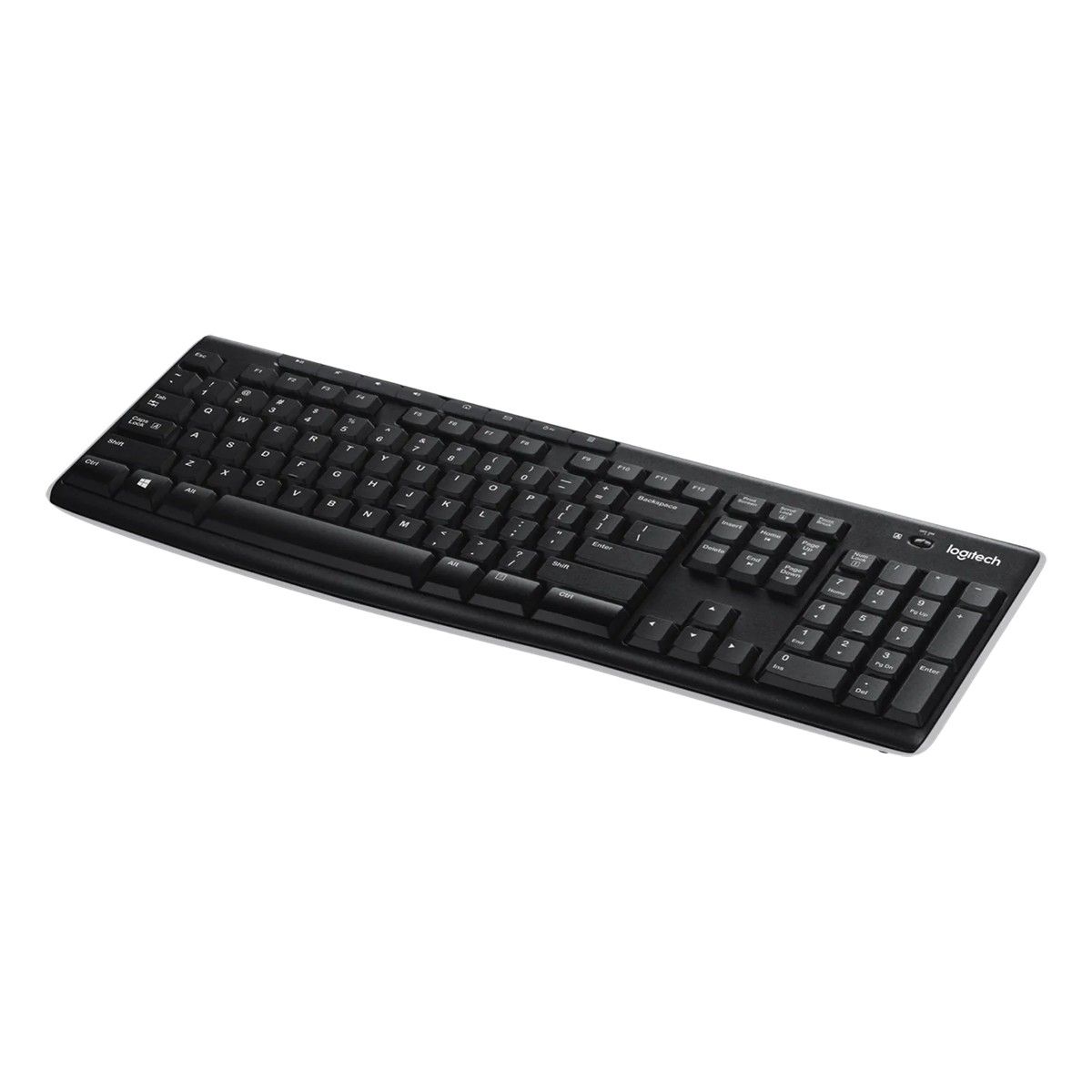 Клавиатура Logitech K270 черный/белый USB беспроводная Multimedia (920-003058)