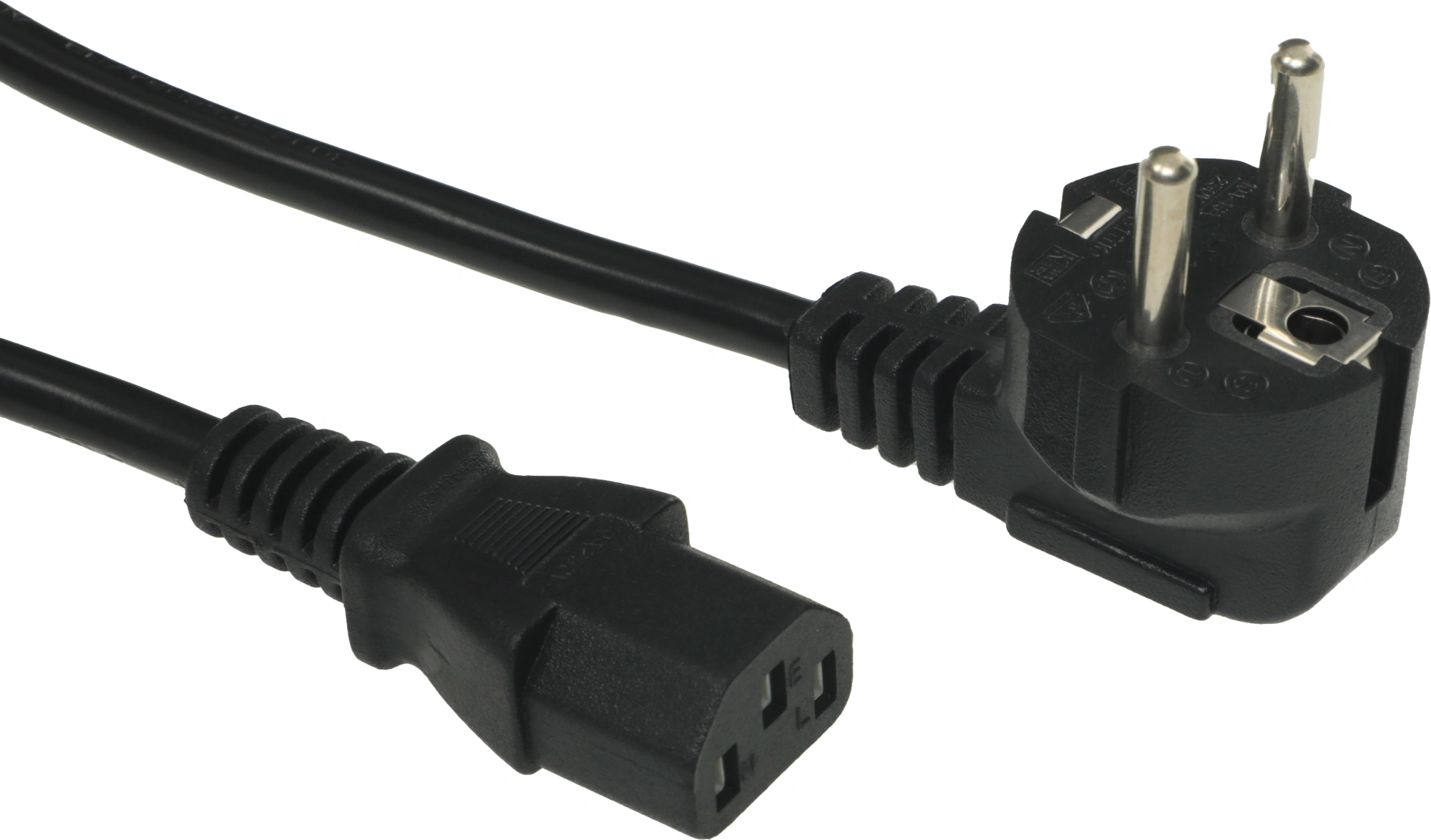 Кабель KingPrice KP-PC-Euro-C13-1.5m Евровилка угловой IEC C13 1.5м черный