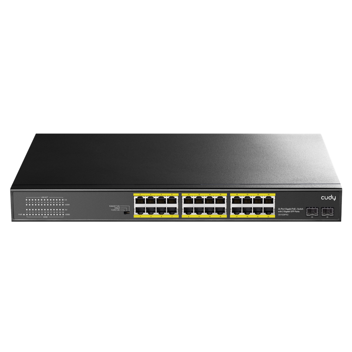 Коммутатор Cudy GS1028PS2 (L2) 24x1Гбит/с 2SFP 24PoE+ 300W неуправляемый