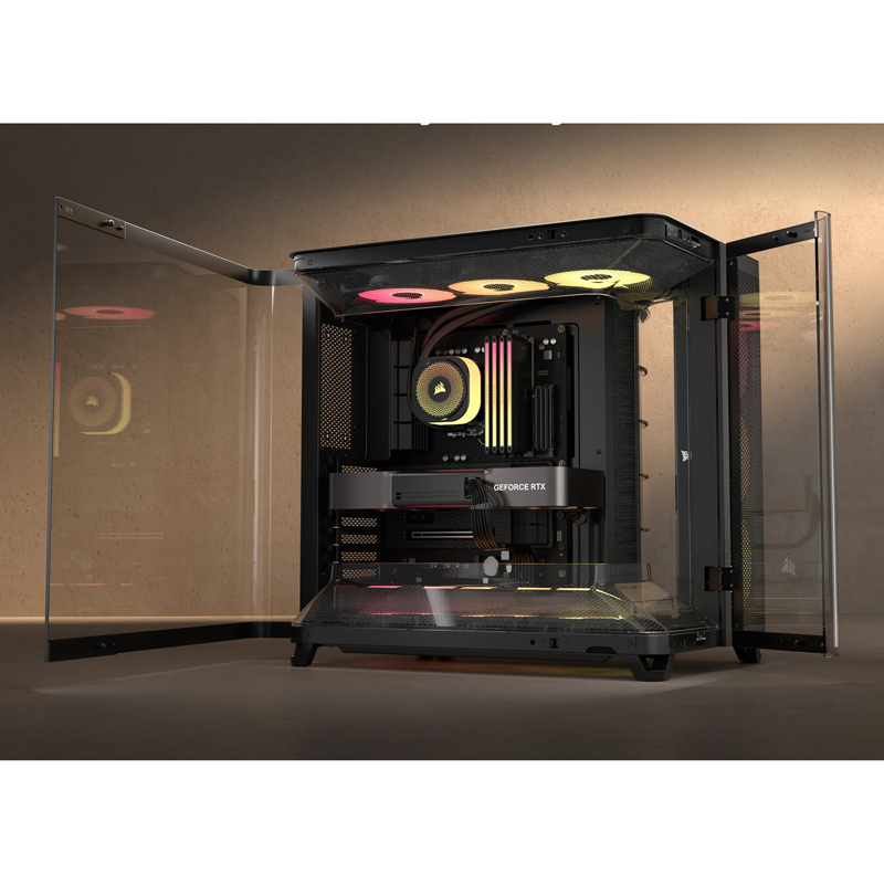 Корпус Corsair AIR 5400 RS-R ARGB, Midi-Tower, TG, 3x120mm ARGB reverse fans, 2xUSB-A 3.2, 1xUSB 3.2