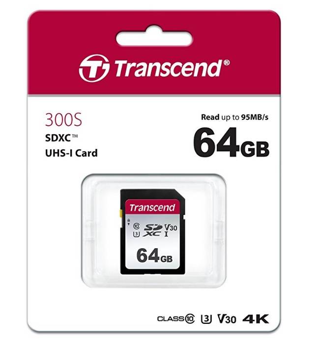 Флеш карта SDXC 64GB Transcend TS64GSDC300S 300S w/o adapter