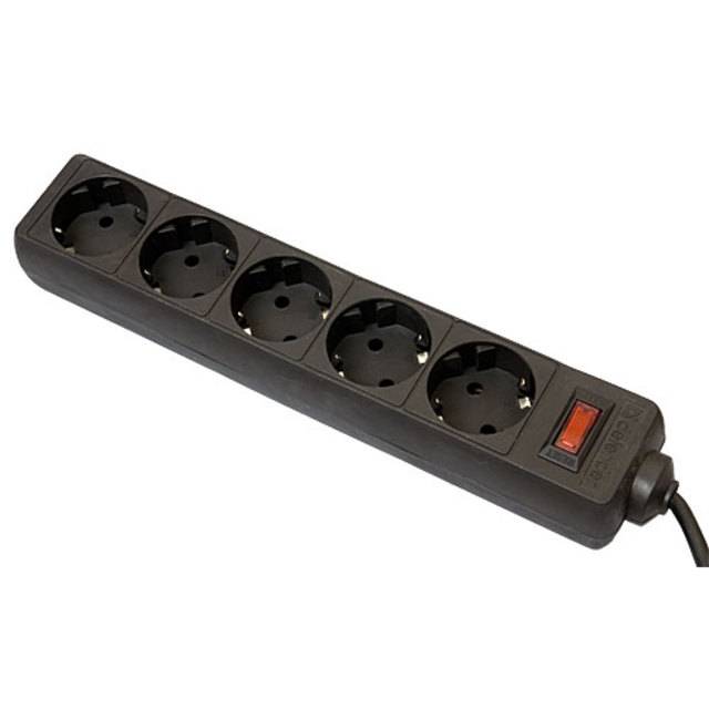 Сетевой фильтр Defender ES 3м (5 розеток) черный (коробка)