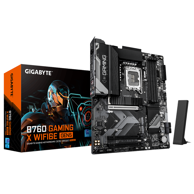 Материнская плата Gigabyte B760 G X WF6E GEN5 Soc-1700 Intel B760 4xDDR5 ATX AC`97 8ch(7.1) 2.5Gg RA