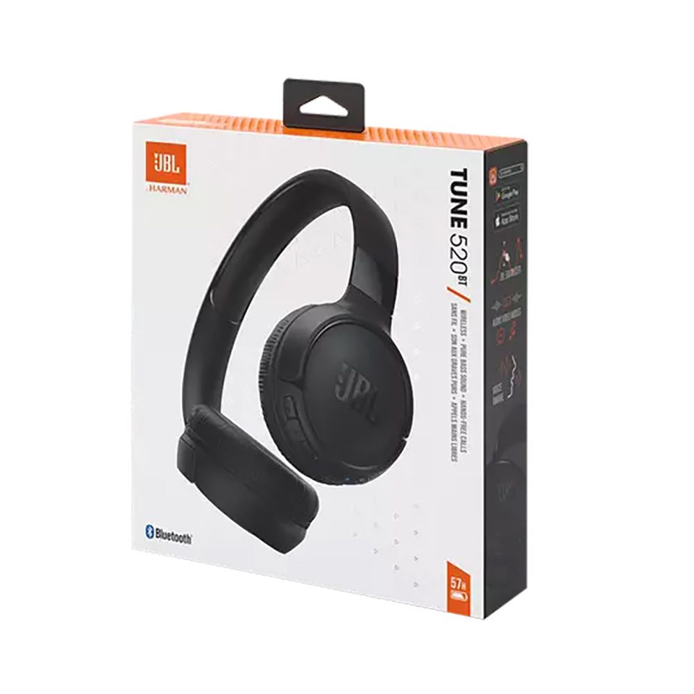 Гарнитура накладные JBL Tune 520BT черный беспроводные bluetooth оголовье (JBLT520BTBLK)