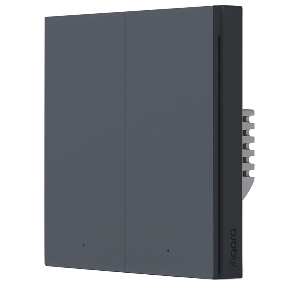 Выключатель  двухклавишный  Aqara Smart Wall Switch H1 EU (WS-EUK04 graphite)