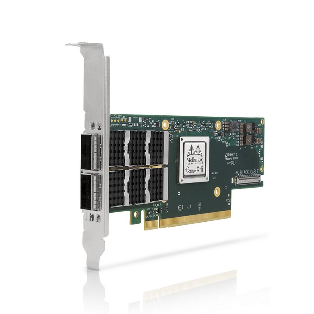 Сетевой адаптер Mellanox MCX653106A-ECAT-SP ConnectX®-6 VPI adapter card, 100Gb/s (HDR100, EDR IB an