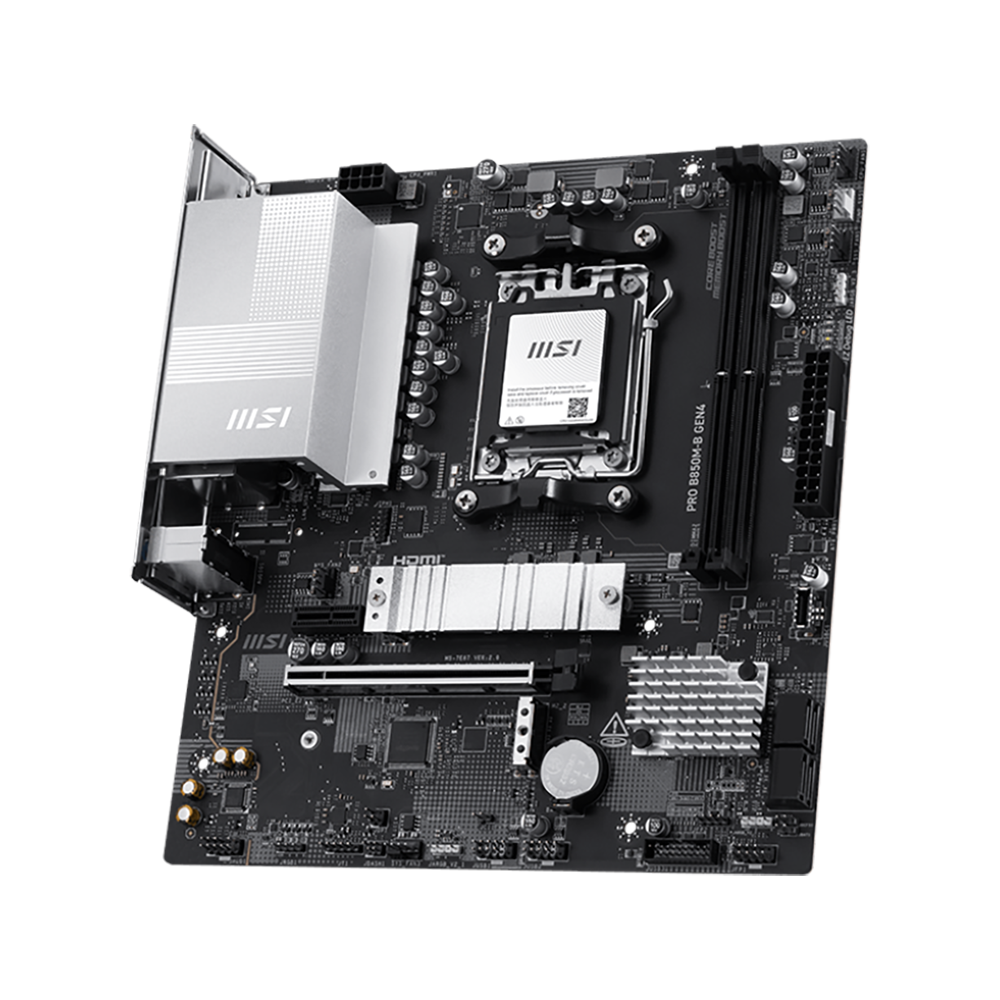 Материнская плата MSI PRO B850M-B GEN4 B850, AM5, 2*DDR5, 1*PCIEx16, 1*PCIEx1, 2*M.2, 1*TypeC, 4*USB