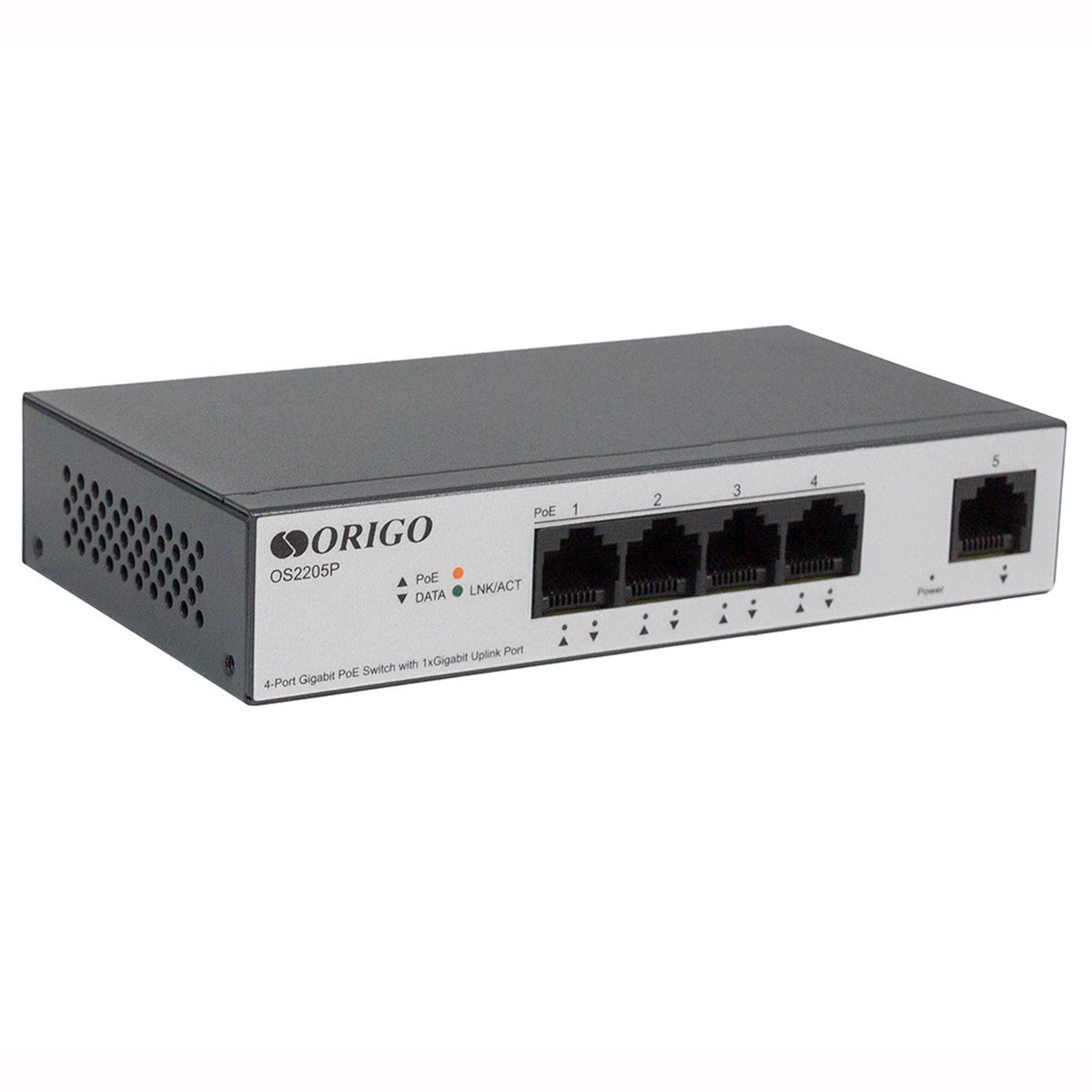 Коммутатор Origo OS2205P/60W OS2205P/60W/A1A (L2) 5x1Гбит/с 4PoE 60W неуправляемый