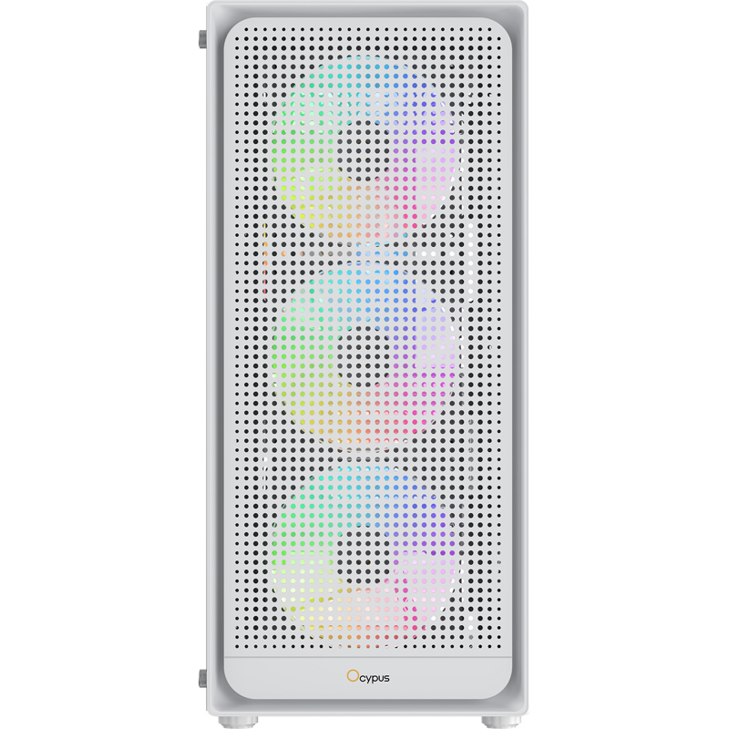 Корпус Ocypus Gamma C50 WH ARGB, Mini-Tower, TG, 4x120mm ARGB, 1xUSB-A 3.0 + 2xUSB 2.0, mATX, mITX W