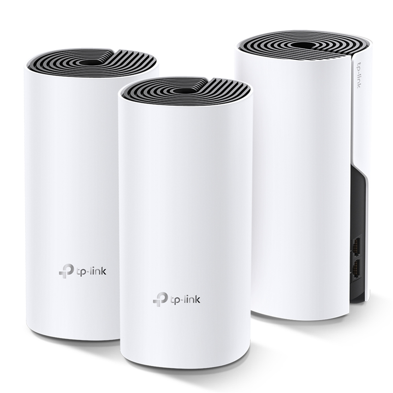 Бесшовный Mesh роутер TP-Link Deco M4 (DECO M4(3-PACK)) AC1200 10/100/1000BASE-TX белый (упак.:3шт)