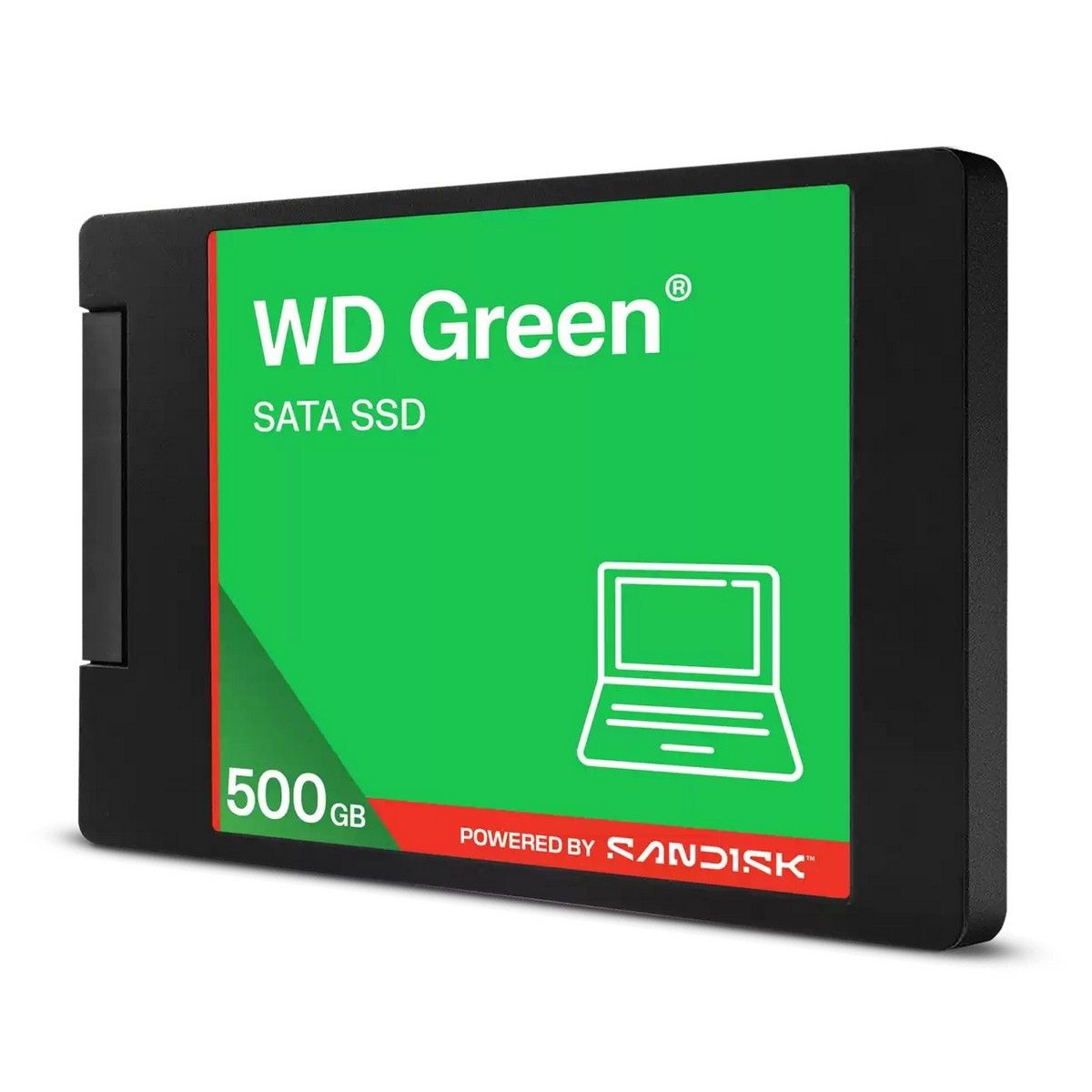 Твердотельный диск 500GB WD Green, 2.5", SATA III, [R/W - 545/510 MB/s] 3D-NAND