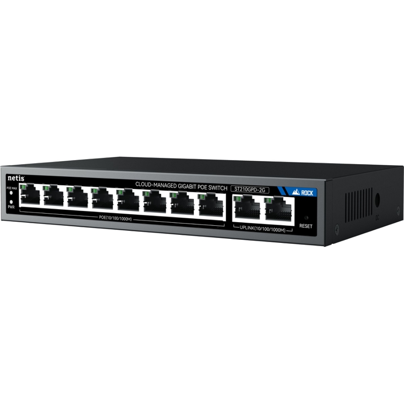 Коммутатор Netis ST210GPD-2G (L2) 10x1Гбит/с 8PoE 117W настраиваемый