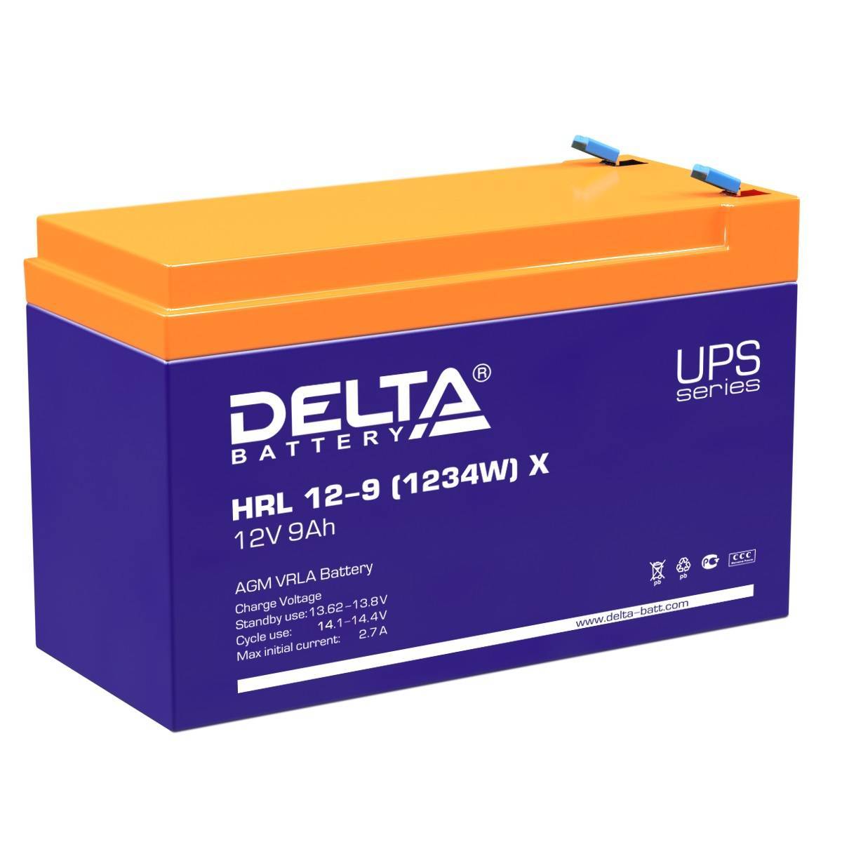 Батарея для ИБП Delta HRL 12-9 (1234W) X 12В 9Ач