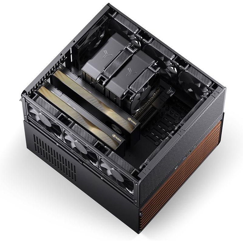 Корпус JONSBO N5, Mini-Tower, 3x120mm, 1xUSB-A 3.0 + 1xUSB-C 3.2, E-ATX, ATX, mATX, mITX Black