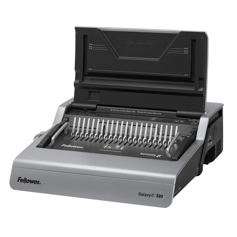 Fellowes® Переплетчик GALAXY-E на пластиковую пружину, сшивает до 500 лст., перфорирует 25 лст., Sat