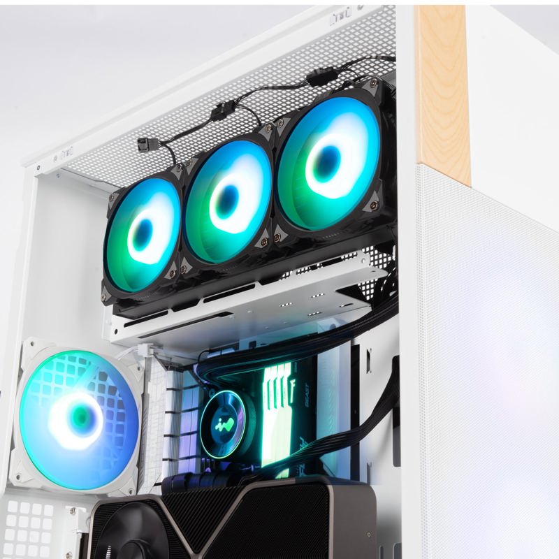 Корпус InWin F5, Full-Tower, TG, 3x140mm ARGB, 2xUSB-A 3.0 + 1xUSB-C 3.2, E-ATX, ATX, mATX, mITX Whi