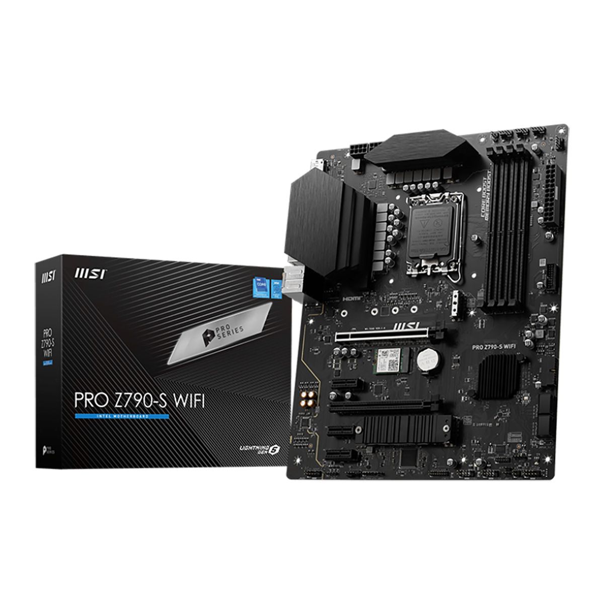 Материнская плата MSI PRO Z790-S WIFI Soc-1700 Intel Z790 4xDDR5 ATX AC`97 8ch(7.1) 2.5Gg RAID+HDMI+