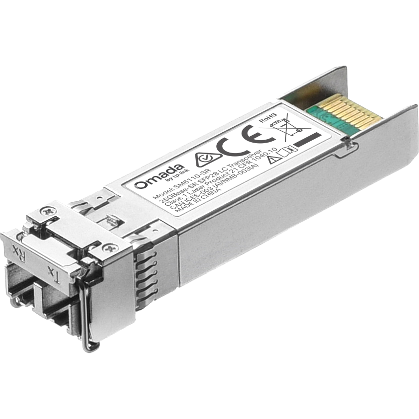 TP-Link SM6110-SR Трансивер SFP28, 25GBase-SR (Duplex LC), 850нм, многомод, OM3 (до 70м)/OM4 (до 100