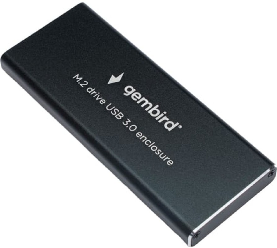 Gembird EEM2-SATA-1 Внешний корпус USB 3.0 для M2 SATA порт MicroB, металл, черный