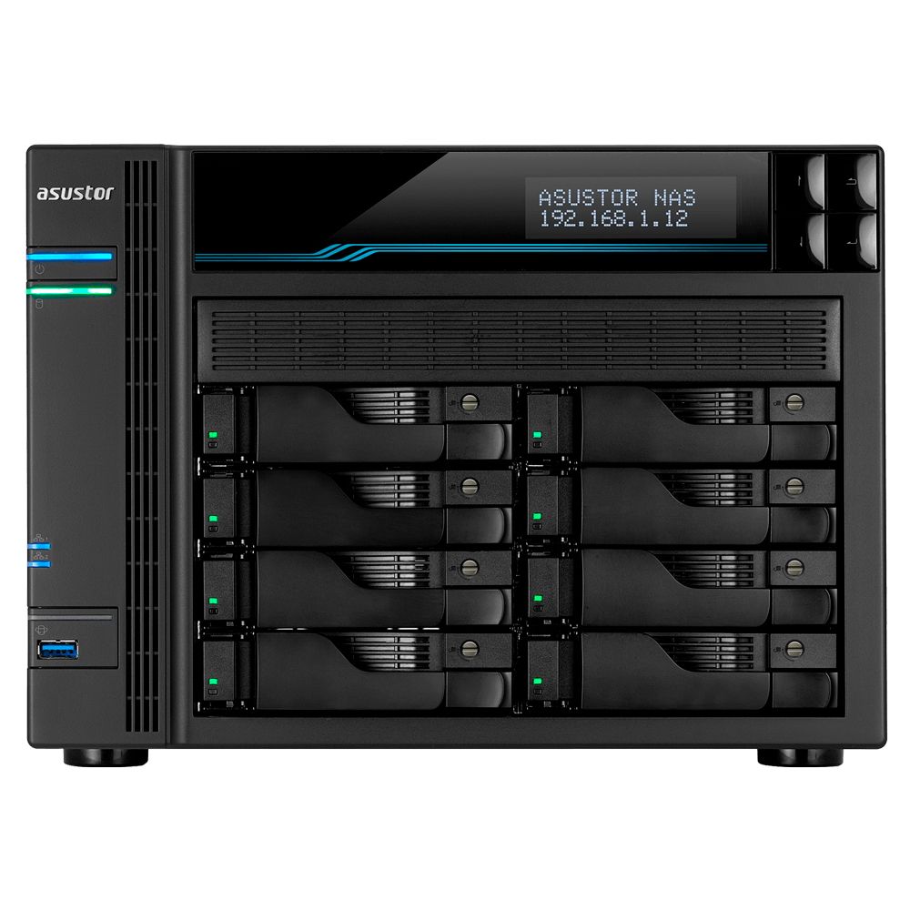 сетевое хранилище ASUSTOR AS6508T 8-Bay NAS/Media player/Intel Atom C3538 2,1GHz(Quad-Core), 8GB SO-