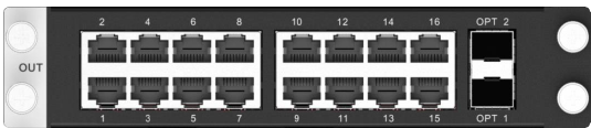Выходная карта H_16xRJ45+2xFiber sending card