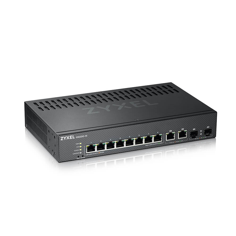 Коммутатор Zyxel GS2220-10HP-EU0101F (L2) 8x1Гбит/с 2xКомбо(1000BASE-T/SFP) 8PoE+ 180W управляемый