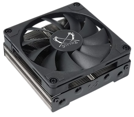 Кулер для процессора/ CPU Cooler Scythe Shuriken 3 (140W, 4-pin PWM, 39mm, Al/Cu, 4x6mm, 1x92mm, 36.45CFM, 31.78dBA, 2500RPM, S: 1851/1700/1200/115X, AM5/AM4, silver, black)