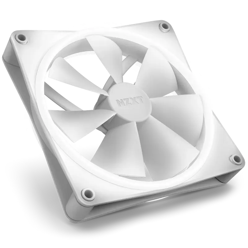 Кулер для корпуса NZXT F140 RGB Duo (140x140x25mm, 4-pin PWM, RGB, 84.75CFM, 36dBA, 1800RPM, White)