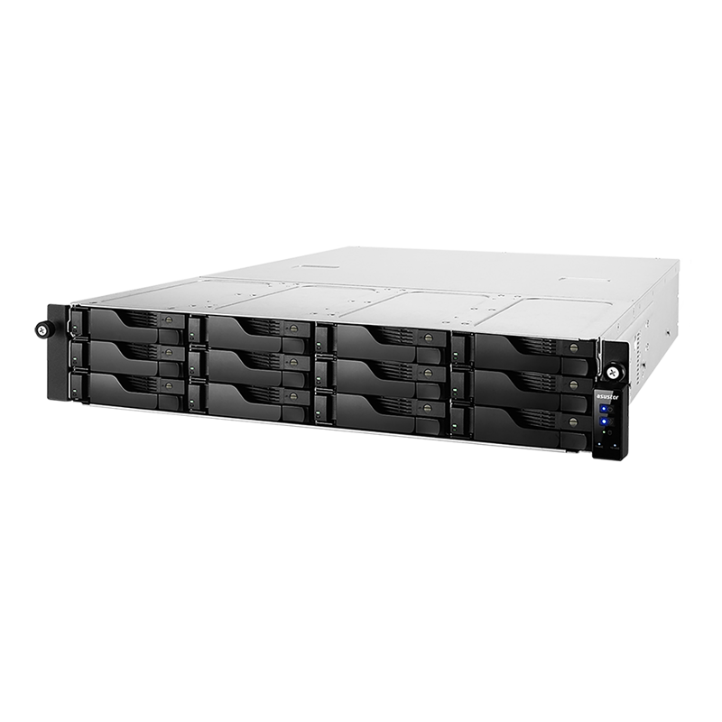 Сетевое хранилище ASUSTOR AS6512RD 12Bay/Intel Atom C3538, 2.1GHz/8GB DDR4/noHDD,LFF(HDD,SSD),/2x1Gb