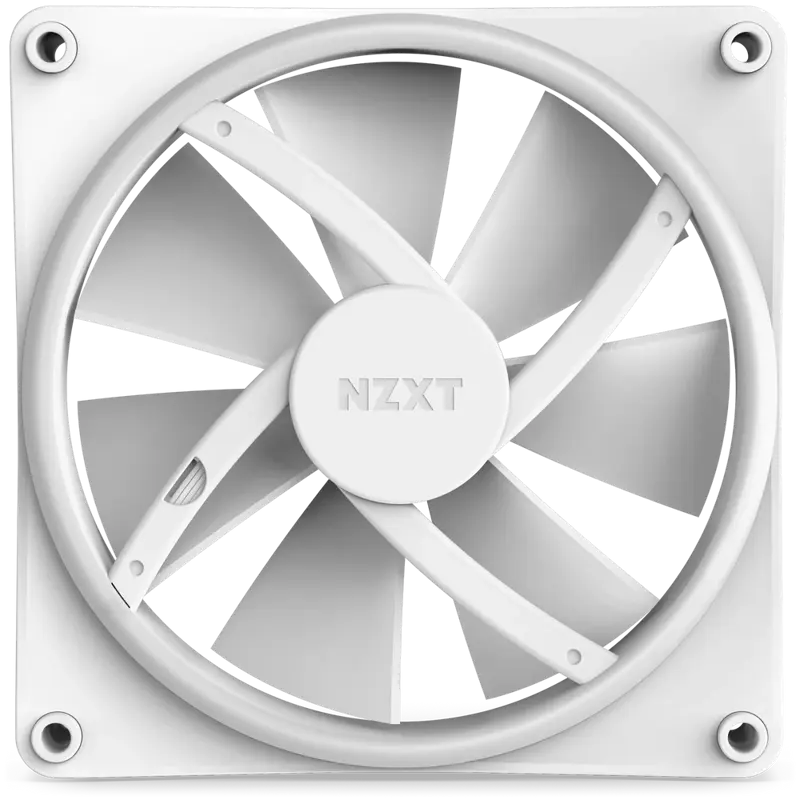 Кулер для корпуса NZXT F140 RGB Duo (140x140x25mm, 4-pin PWM, RGB, 84.75CFM, 36dBA, 1800RPM, White)