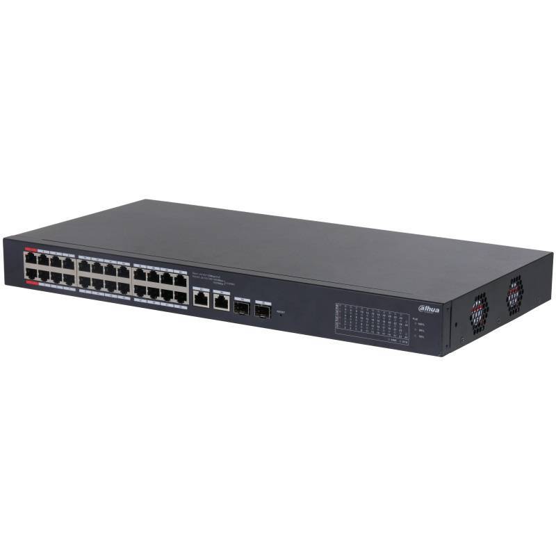 Коммутатор Dahua DH-CS4226-24ET-240 (L2) 24x100Мбит/с 2x1Гбит/с 2xКомбо(1000BASE-T/SFP) 240W управля