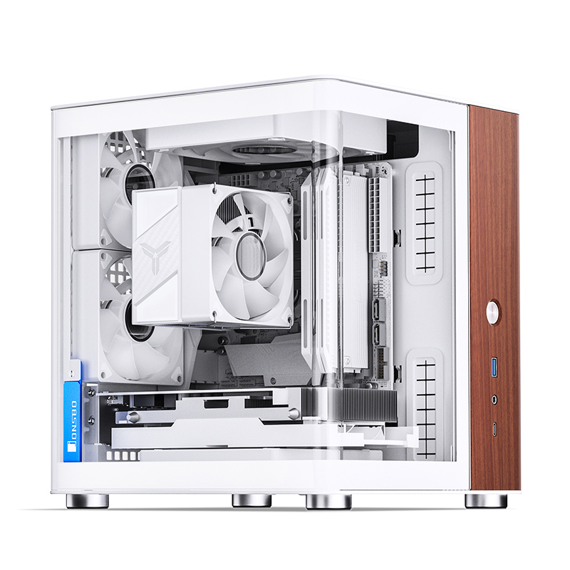 Корпус JONSBO TK-0 White, Desktop SFF, TG, no fan, 1xUSB-A 3.2 + 1xUSB-C 3.2, SFX PSU Support, mITX 
