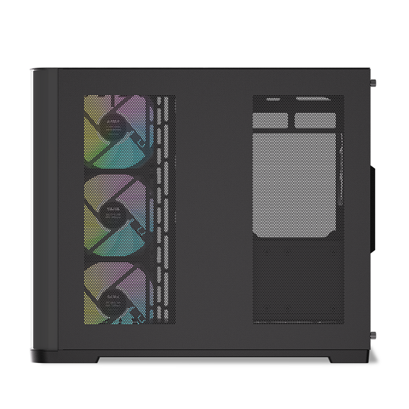 Корпус SAMA V60 Black, Midi-Tower, TG, 7x120mm ARGB, 2xUSB 3.0 + 1xUSB 3.1 Type-C, ATX, mATX, mITX B
