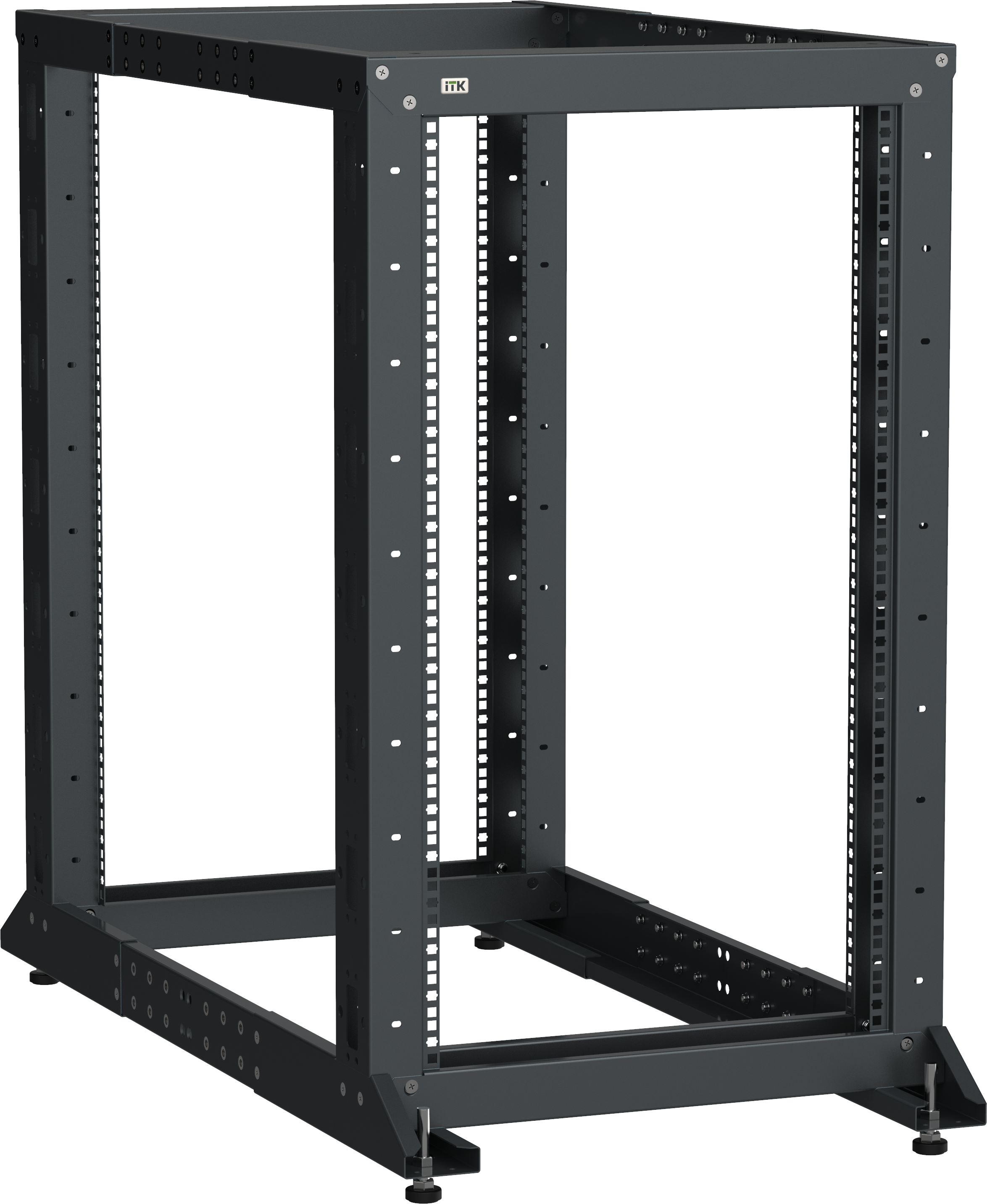 Стойка двухрамная ITK Linea LF05-42U61-2GM 42U 600ммX1000мм 700кг черный