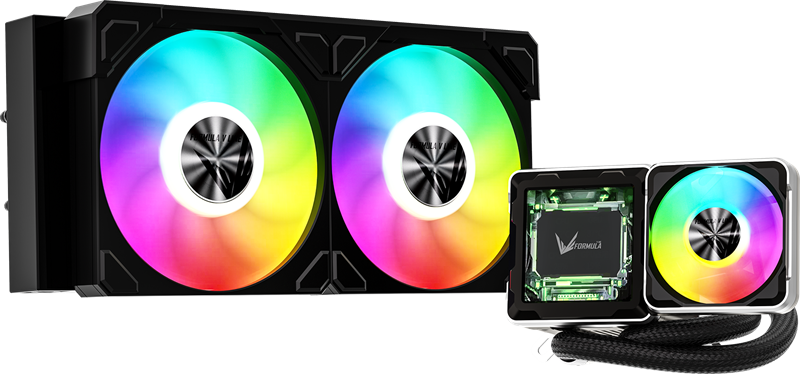 Система водяного охлаждения FORMULA V Line Cryo Wing Digi 240 BK 240mm LCD 2.73" 2x120mm ARGB fans L