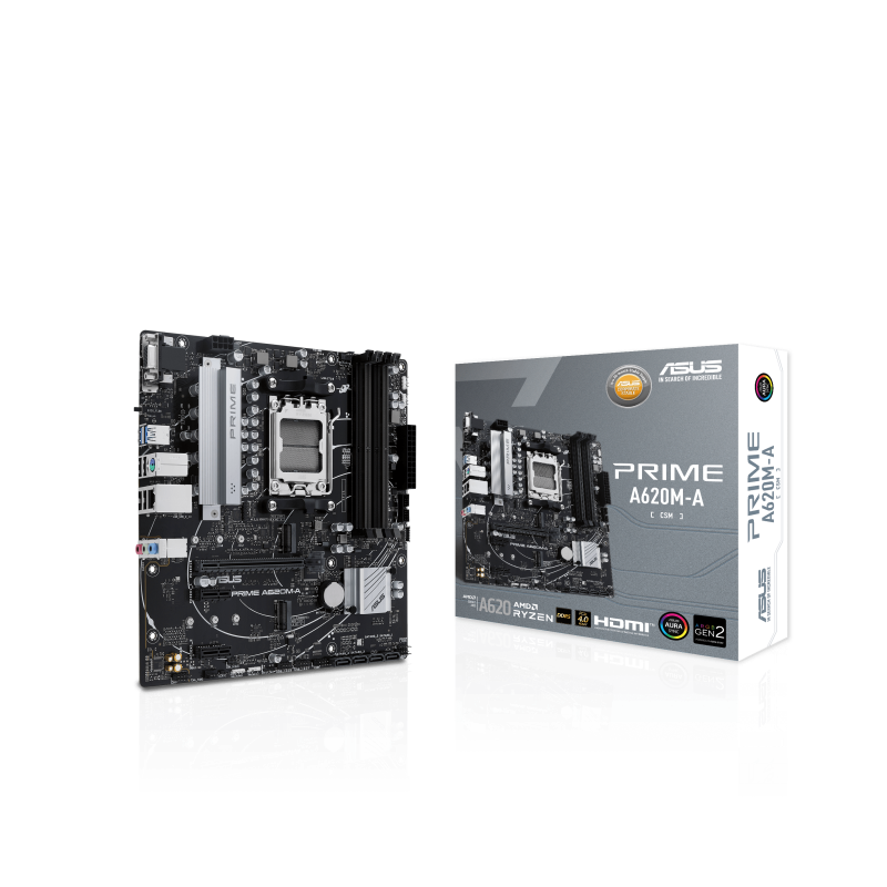 Материнская плата Asus PRIME A620M-A-CSM Socket AM5 AMD A620 4xDDR5 mATX AC`97 8ch(7.1) GbLAN RAID+V