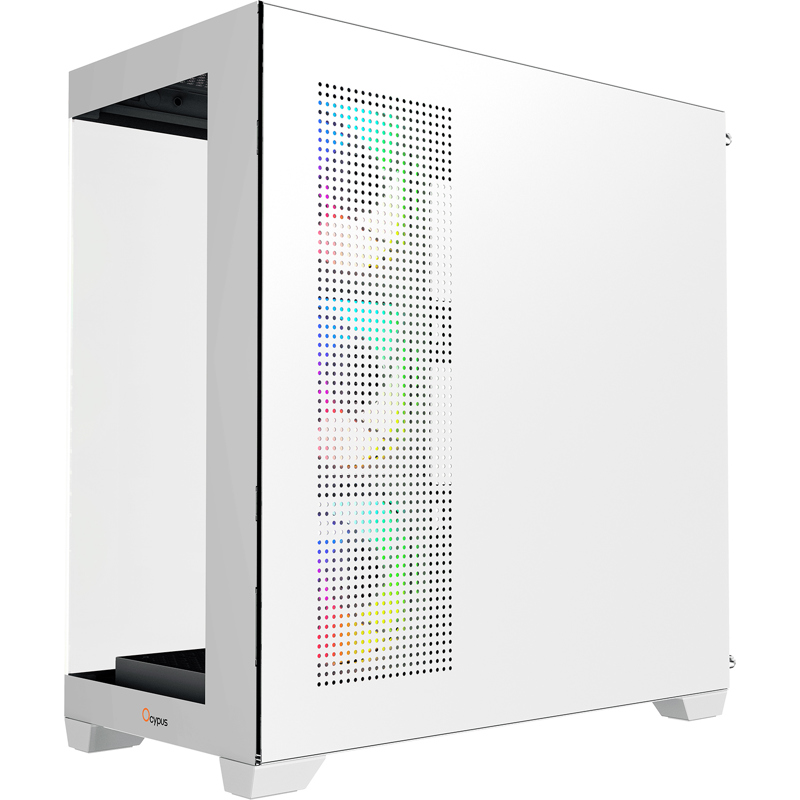 Корпус Ocypus Gamma C72 WH ARGB, Midi-Tower, TG, 4x120mm ARGB, 2xUSB-A 2.0 + 1xUSB-A 3.0, ATX, mATX,