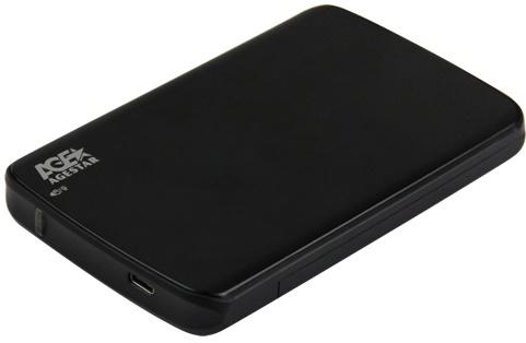 Внешний корпус для HDD/SSD AgeStar 31UB2A12C SATA USB3.1 пластик/алюминий черный 2.5"
