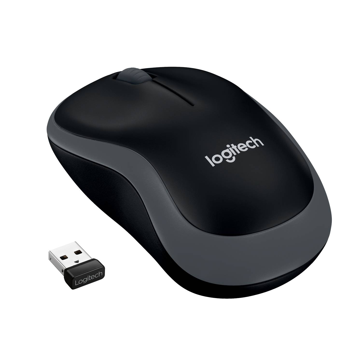 Мышь Logitech M185 черный/серый оптическая 1000dpi беспров. USB для ноутбука 2but (910-002235)