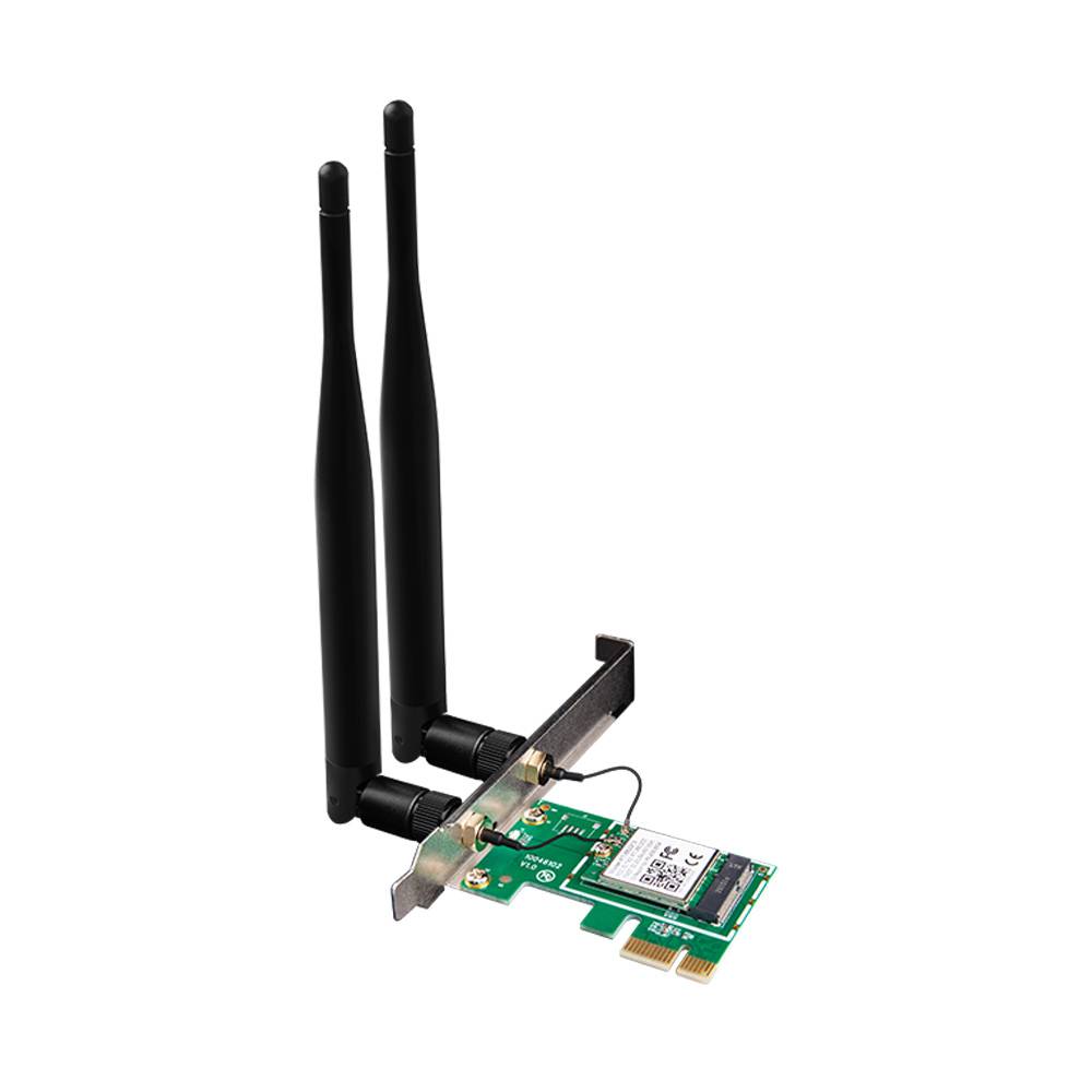 Адаптер беспроводной связи (Wi-Fi) Tenda E12 Сетевой PCIe адаптер AC1200 2,4/5 ГГц, до 1,17 Гбит/с,
