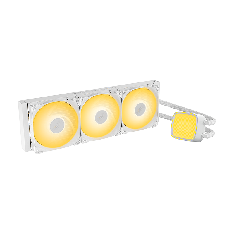 Система жидкостного охлаждения Geometric Future Eskimo Pro 360 (240W, 360mm, ARGB, White/ Fans: 3x12